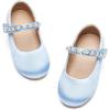 imageFlaryzone ToddlerLittle Girls Ballerina Flat Mary Jane Princess Dress Shoes  Wedding School PartyBluefa16