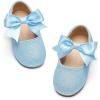 imageFlaryzone ToddlerLittle Girls Ballerina Flat Mary Jane Princess Dress Shoes  Wedding School PartyBluefm12