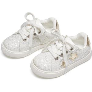 imageFlaryzone Toddler Girls Sneakers Little Girls Running Sports ShoesToddlerLittle KidsFm83white