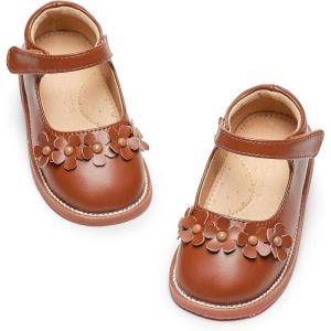 imageFlaryzone Toddler Little Girl Mary Jane School Uniform Oxfords Flat Dress ShoesBrownfr63