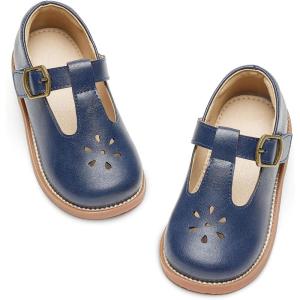 imageFlaryzone Toddler Little Girl Mary Jane School Uniform Oxfords Flat Dress ShoesFa01navy Blue