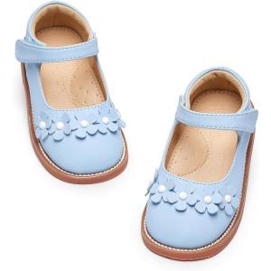 imageFlaryzone Toddler Little Girl Mary Jane School Uniform Oxfords Flat Dress ShoesLight Bluefr63