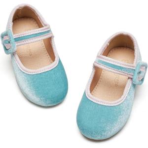 imageFlaryzone ToddlerLittle Girls Ballerina Flat Mary Jane Princess Dress Shoes  Wedding School PartyBluefa13