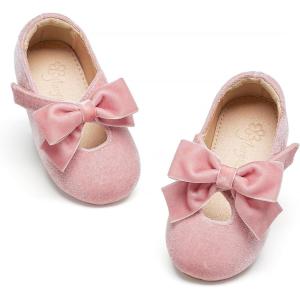 imageFlaryzone ToddlerLittle Girls Ballerina Flat Mary Jane Princess Dress Shoes  Wedding School PartyPinkfa11