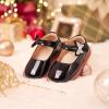 imageFlaryzone Toddler Little Girl Mary Jane School Uniform Oxfords Flat Dress ShoesFa04black