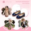 imageFlaryzone Toddler Little Girl Mary Jane School Uniform Oxfords Flat Dress ShoesFa07navy Blue