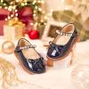 imageFlaryzone Toddler Little Girl Mary Jane School Uniform Oxfords Flat Dress ShoesFa07navy Blue