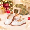 imageFlaryzone Toddler Little Girl Mary Jane School Uniform Oxfords Flat Dress ShoesFa07white