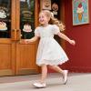 imageFlaryzone Toddler Little Girl Mary Jane School Uniform Oxfords Flat Dress ShoesFa07white