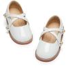 imageFlaryzone Toddler Little Girl Mary Jane School Uniform Oxfords Flat Dress ShoesFa05white