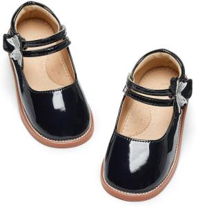 imageFlaryzone Toddler Little Girl Mary Jane School Uniform Oxfords Flat Dress ShoesFa04black