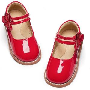 imageFlaryzone Toddler Little Girl Mary Jane School Uniform Oxfords Flat Dress ShoesFa04red