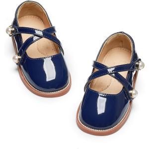 imageFlaryzone Toddler Little Girl Mary Jane School Uniform Oxfords Flat Dress ShoesFa05navy Blue