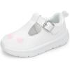 image:imageFLORANATE Toddler Girl Shoes Mary JaneCasual Sneakers with PU Upper Water and Stain Resistant Hook and Loop Easy On and Off Soft Lightweight NonSlip Sole Comfort for Dress Running Walking and SchoolWhite Toddler Girl Shoes