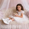 image:imageFloranate Toddler Girls Mary Janes  Soft Platform Sole for AllDay Comfort  Athletic NonSlip Sole Easy to Clean HookandLoopp Easy On and Off Wide Toe Box Lightweight Cushioning Flexible DurableWhite Toddler Girl Shoes