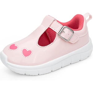 image:imageFloranate Toddler Girls Mary Janes  Soft Platform Sole for AllDay Comfort  Athletic NonSlip Sole Easy to Clean HookandLoopp Easy On and Off Wide Toe Box Lightweight Cushioning Flexible DurablePink Toddler Girl Shoes