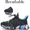 image:imageBoys Girls Shoes Kids Sneakers Lightweight Breathable Tennis Athletic Running Shoes for ToddlerLittle KidBig KidBlack Blue