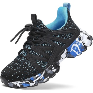 image:imageBoys Girls Shoes Kids Sneakers Lightweight Breathable Tennis Athletic Running Shoes for ToddlerLittle KidBig KidBlack Blue