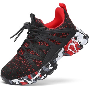 image:imageBoys Girls Shoes Kids Sneakers Lightweight Breathable Tennis Athletic Running Shoes for ToddlerLittle KidBig KidBlackRed