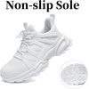 image:imageKids Sneakers Lightweight Athletic Boy Girl Running Tennis Shoes  BreathableMesh UpperActive PlayNonSlip OutsoleIdeal For Youth Jumping Tennis School Outdoor SportsDaily CasualWhite