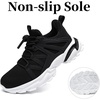 image:imageKids Sneakers Lightweight Athletic Boy Girl Running Tennis Shoes  BreathableMesh UpperActive PlayNonSlip OutsoleIdeal For Youth Jumping Tennis School Outdoor SportsDaily CasualBlack