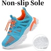 image:imageKids Sneakers Lightweight Athletic Boy Girl Running Tennis Shoes  BreathableMesh UpperActive PlayNonSlip OutsoleIdeal For Youth Jumping Tennis School Outdoor SportsDaily CasualBlue and Orange
