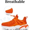 image:imageKids Sneakers Lightweight Athletic Boy Girl Running Tennis Shoes  BreathableMesh UpperActive PlayNonSlip OutsoleIdeal For Youth Jumping Tennis School Outdoor SportsDaily CasualOrange