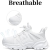 image:imageKids Sneakers Lightweight Athletic Boy Girl Running Tennis Shoes  BreathableMesh UpperActive PlayNonSlip OutsoleIdeal For Youth Jumping Tennis School Outdoor SportsDaily CasualWhite
