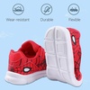 image:imageToddler Shoes Lightweight Tennis Walking for Boys Girls Sneakers  ComfortableSturdy for Kids Cute Slip on Gym Breathable Slip Resistant Washable School shoesRed Print