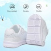 image:imageToddler Shoes Lightweight Tennis Walking for Boys Girls Sneakers  ComfortableSturdy for Kids Cute Slip on Gym Breathable Slip Resistant Washable School shoesWhite