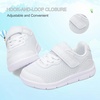 image:imageToddler Shoes Lightweight Tennis Walking for Boys Girls Sneakers  ComfortableSturdy for Kids Cute Slip on Gym Breathable Slip Resistant Washable School shoesWhite