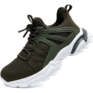 image:imageKids Sneakers Lightweight Athletic Boy Girl Running Tennis Shoes  BreathableMesh UpperActive PlayNonSlip OutsoleIdeal For Youth Jumping Tennis School Outdoor SportsDaily CasualArmy Green