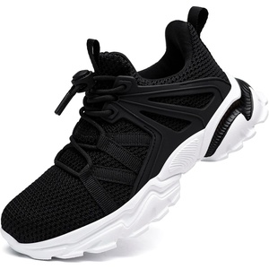 image:imageKids Sneakers Lightweight Athletic Boy Girl Running Tennis Shoes  BreathableMesh UpperActive PlayNonSlip OutsoleIdeal For Youth Jumping Tennis School Outdoor SportsDaily CasualBlack