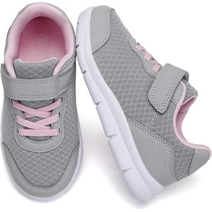 image:imageToddler Shoes Lightweight Tennis Walking for Boys Girls Sneakers  ComfortableSturdy for Kids Cute Slip on Gym Breathable Slip Resistant Washable School shoesGreypink