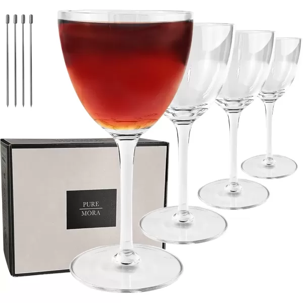 imageMargarita Glasses Set of 4 12 oz Modern Bar Glass for Martini Frozen Daiquiri Tropical Summer Parties  Classic Coupe Cocktail Drinkware Great Gift for Mixologists Hand Blown CrystalNick  Nora 6oz  Set of 4