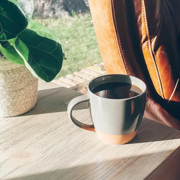 imageMora Ceramic Artisan Matte Large Latte Mug Set of 4 16oz  Microwavable Porcelain Coffee Cups With Big Handle  Modern Boho Unique Style For Any Kitchen Microwave Safe Stoneware  Marina ColorsAssorted Neutrals
