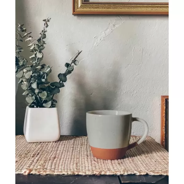 imageMora Ceramic Artisan Matte Large Latte Mug Set of 4 16oz  Microwavable Porcelain Coffee Cups With Big Handle  Modern Boho Unique Style For Any Kitchen Microwave Safe Stoneware  Marina ColorsEarl Grey