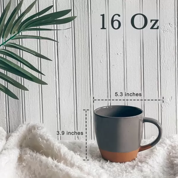 imageMora Ceramic Artisan Matte Large Latte Mug Set of 4 16oz  Microwavable Porcelain Coffee Cups With Big Handle  Modern Boho Unique Style For Any Kitchen Microwave Safe Stoneware  Marina ColorsAssorted Neutrals