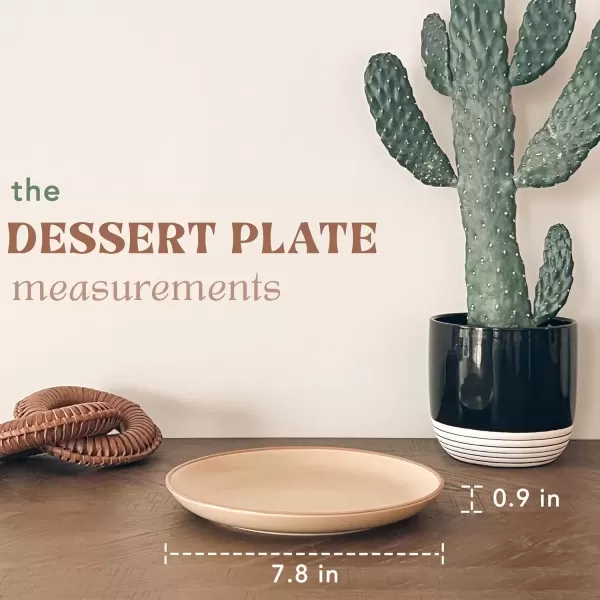 imageMora Ceramic Artisan Matte Plates Set 78 in  Set of 6  The Dessert Salad Appetizer Small Dinner etc Plate Microwave Oven and Dishwasher Safe Scratch Resistant Kitchen Porcelain DishArtisan Matte
