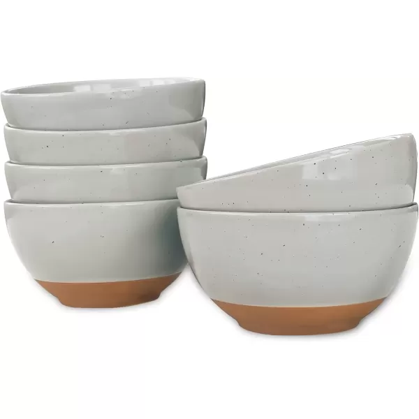 imageMora Ceramic Artisan Matte Small Dessert Bowls  16oz Set of 6  Microwave Oven and Dishwasher Safe For Rice Ice Cream Soup Snacks Cereal Chili Side Dishes etc  Microwavable Kitchen BowlEarl Grey