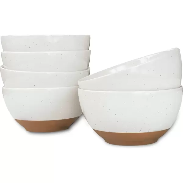 imageMora Ceramic Artisan Matte Small Dessert Bowls  16oz Set of 6  Microwave Oven and Dishwasher Safe For Rice Ice Cream Soup Snacks Cereal Chili Side Dishes etc  Microwavable Kitchen BowlVanilla White