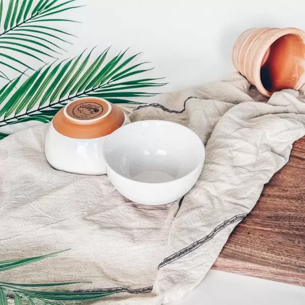 imageMora Ceramic Artisan Matte Small Dessert Bowls  16oz Set of 6  Microwave Oven and Dishwasher Safe For Rice Ice Cream Soup Snacks Cereal Chili Side Dishes etc  Microwavable Kitchen BowlVanilla White