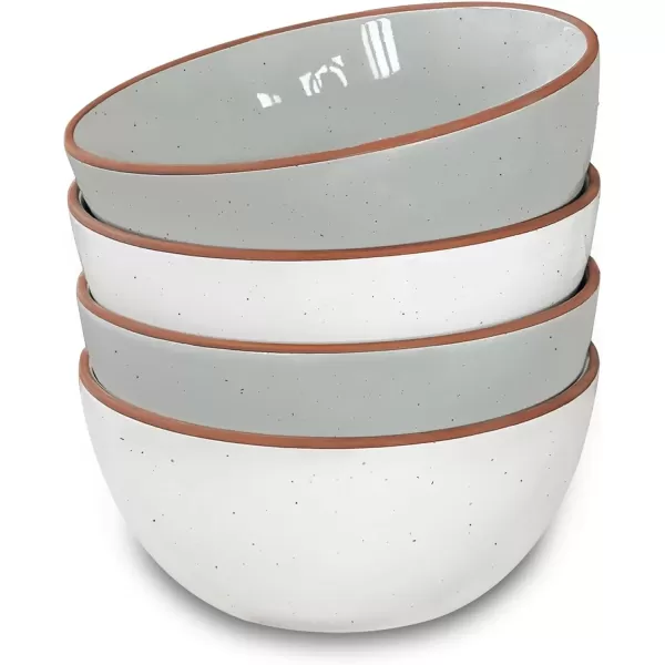 imageMora Ceramic Bowls For Kitchen 28oz  Bowl Set of 4  For Cereal Salad Pasta Soup Dessert Serving etc  Dishwasher Microwave and Oven Safe  For Breakfast Lunch and Dinner  Assorted ColorsVanilla  Earl Grey