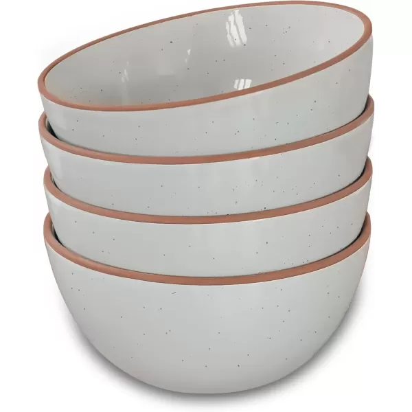 imageMora Ceramic Bowls For Kitchen 28oz  Bowl Set of 4  For Cereal Salad Pasta Soup Dessert Serving etc  Dishwasher Microwave and Oven Safe  For Breakfast Lunch and Dinner  Assorted ColorsEarl Grey