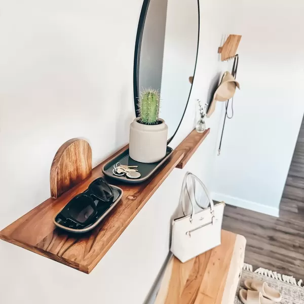 imageMora Ceramic Decorative Tray  Rectangle 10in Dish for Jewelry Soap Dispenser Perfume Makeup Accessories Candle in The Bathroom Vanity Bedside or Kitchen Counter Cute Organizers  BlackCharcoal