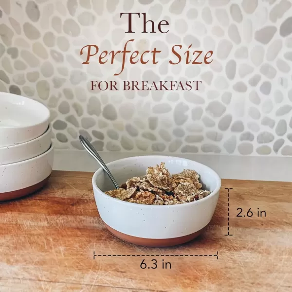 imageMora Ceramic Flat Bowls Set of 425 oz For Soup Salad Rice Cereal Breakfast Dinner Serving Oatmeal etc  Microwave Dishwasher and Oven Safe Bowl for Eating and Kitchen Vanilla ampamp CharcoalVanilla White