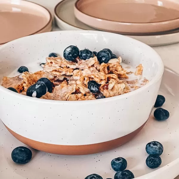 imageMora Ceramic Flat Bowls Set of 425 oz For Soup Salad Rice Cereal Breakfast Dinner Serving Oatmeal etc  Microwave Dishwasher and Oven Safe Bowl for Eating and Kitchen Vanilla ampamp CharcoalVanilla White