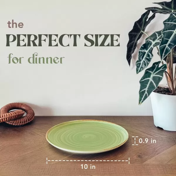 imageMora Ceramic Helix Swirl Salad Plates Set of 6 8in Spiral Porcelain Dish for Kitchen Small Dinner Lunch Appetizer Dessert etc  Dishwasher Microwave Freezer Oven Safe Dishware  Snowy WhiteEarth Colors