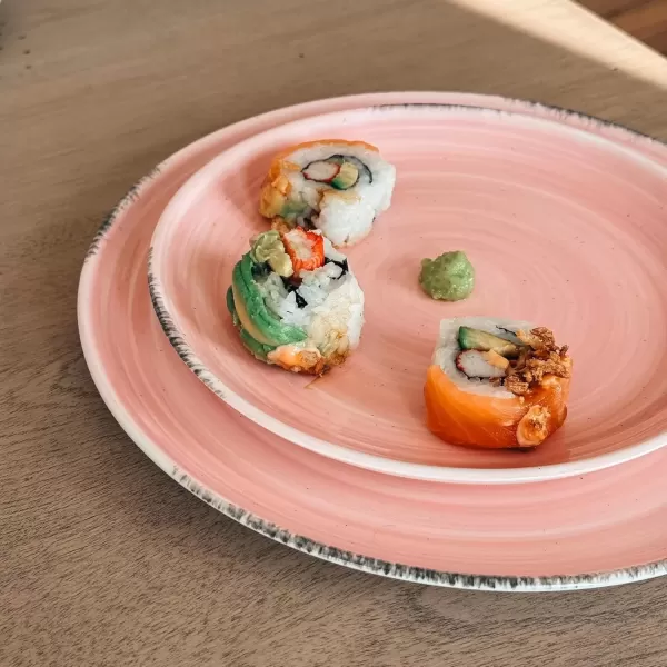 imageMora Ceramic Helix Swirl Salad Plates Set of 6 8in Spiral Porcelain Dish for Kitchen Small Dinner Lunch Appetizer Dessert etc  Dishwasher Microwave Freezer Oven Safe Dishware  Snowy WhiteOcean Colors
