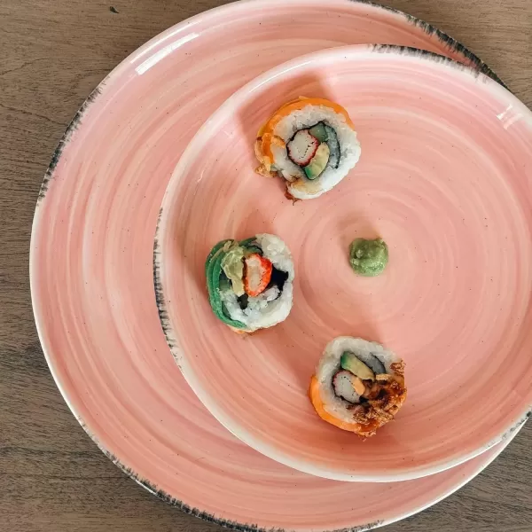 imageMora Ceramic Helix Swirl Salad Plates Set of 6 8in Spiral Porcelain Dish for Kitchen Small Dinner Lunch Appetizer Dessert etc  Dishwasher Microwave Freezer Oven Safe Dishware  Snowy WhiteOcean Colors